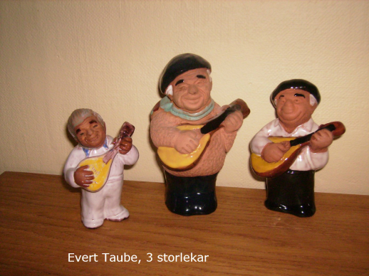 Keramikfigur av Evert Taube, handgjord av Tore Borg